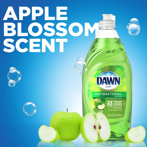 Image of Ultra Antibacterial Dishwashing Liquid, Apple Blossom, 40 oz Bottle