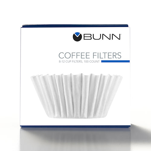 Image of Bunn® Coffee Filters, 8 To 12 Cup Size, Flat Bottom, 100/Pack