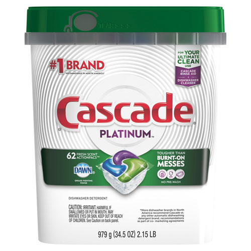 Cascade® ActionPacs, Fresh Scent, 34.5 oz Bag, 62 Packs/Bag