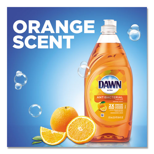 Image of Ultra Antibacterial Dishwashing Liquid, Orange Scent, 28 oz Bottle, 8/Carton