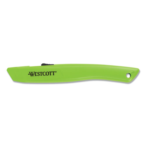 Image of Westcott® Safety Ceramic Blade Box Cutter, 0.5" Blade, 6.15" Plastic Handle, Green