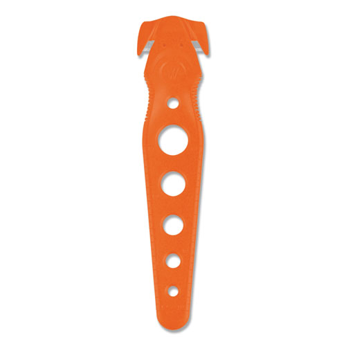 Westcott® Safety Cutter, 1.2" Blade, 5.75" Plastic Handle, Orange, 5/Pack