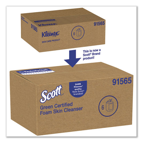 Essential Green Certified Foam Skin Cleanser, Neutral, 1000mL Bottle, 6/Carton