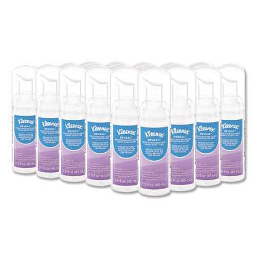 Image of Kleenex® Ultra Moisturizing Foam Hand Sanitizer, 1.5 Oz Pump Bottle, Unscented, 24/Carton