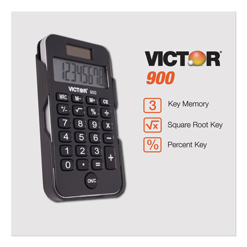 Image of Victor® 900 Antimicrobial Pocket Calculator, 8-Digit Lcd