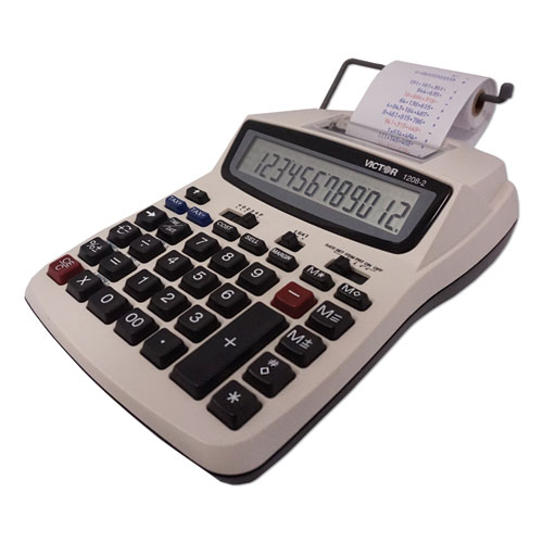 Image of 1208-2 Two-Color Compact Printing Calculator, Black/Red Print, 2.3 Lines/Sec