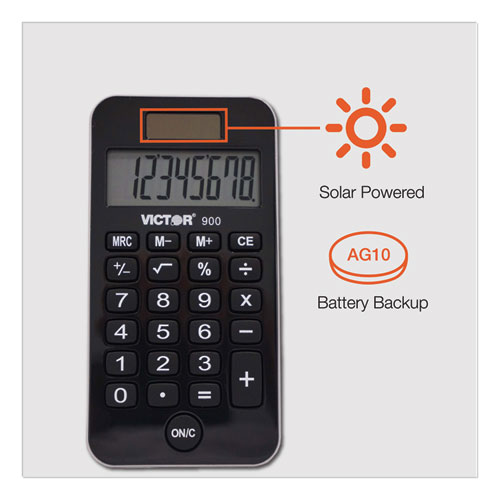 Image of Victor® 900 Antimicrobial Pocket Calculator, 8-Digit Lcd