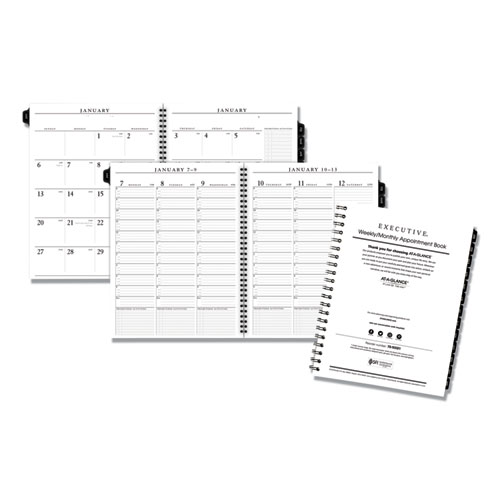 Executive Weekly/Monthly Planner Refill, 15-Minute, 10 7/8 x 8 1/4, 2020 | by Plexsupply