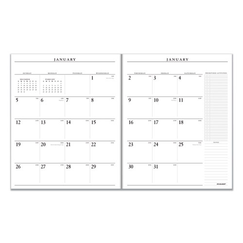Executive Monthly Padfolio Refill, 11 x 9, White, 2020 | by Plexsupply