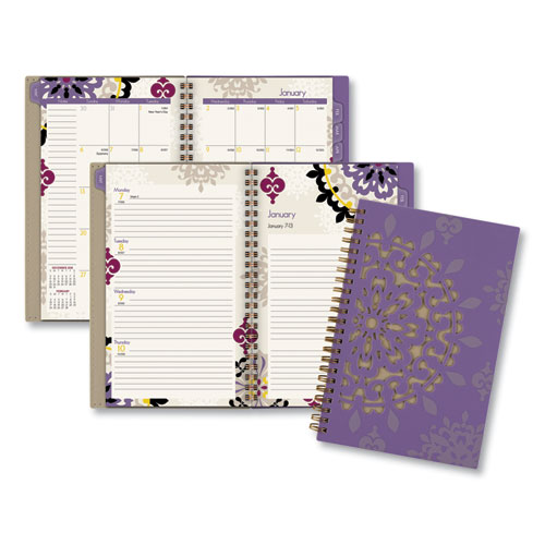Cambridge® Vienna Weekly/Monthly Appointment Book, 8 x 4 7/8, Purple, 2022