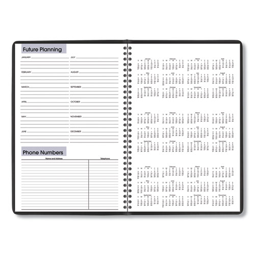 Monthly Planner, 12 x 8, Black Cover, 2020-2021