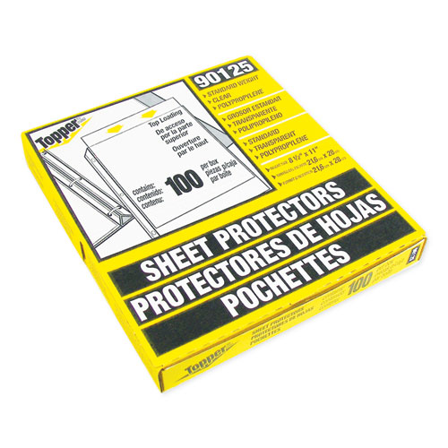Image of Top-Load Polypropylene Sheet Protectors, Standard, Letter, Clear, 2", 100/Box