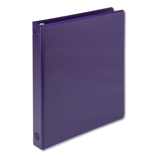 Earth's Choice Biobased Economy Round Ring View Binders, 3 Rings, 1" Capacity, 11 x 8.5, Purple