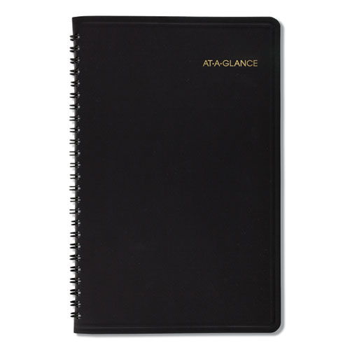 Weekly Appointment Book, Academic, 10 7/8 x 8 1/4, Black, 2019-2020 | by Plexsupply