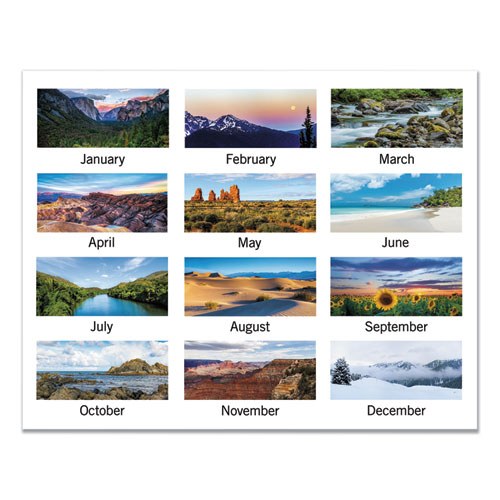Image of Landscape Panoramic Desk Pad, Landscapes Photography, 22 x 17, White Sheets, Clear Corners, 12-Month (Jan-Dec): 2023