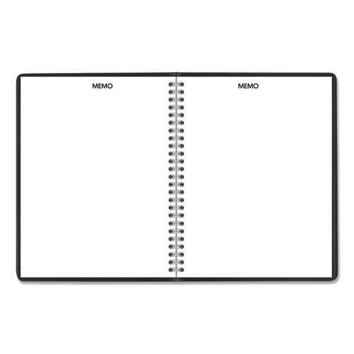 DayMinder Monthly Planner with Notes Column, Ruled Blocks, 8.75 x 7, Black Cover, 12-Month (Jan to Dec): 2024