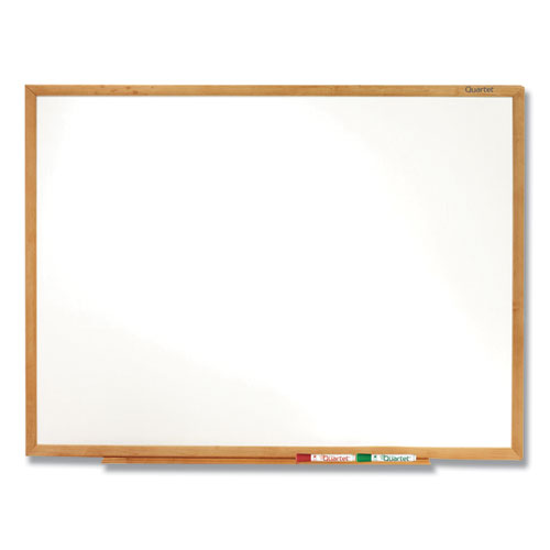 Classic Series Total Erase Dry Erase Boards, 72 x 48, White Surface, Oak Fiberboard Frame Zerbee