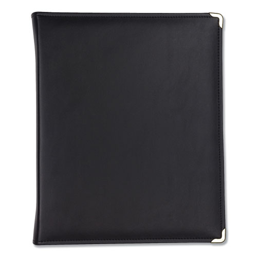 Classic Collection Zipper Ring Binder, 3 Rings, 1.5" Capacity, 11 x 8.5, Black