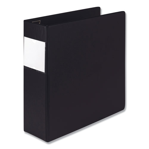 Earth's Choice Biobased Locking D-Ring Reference Binder, 3 Rings, 4" Capacity, 11 x 8.5, Black