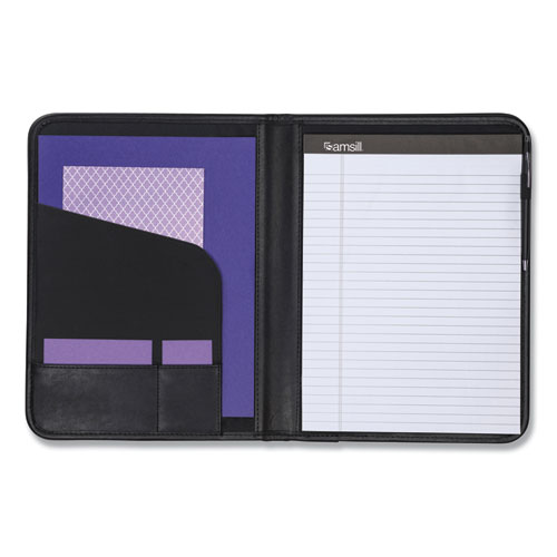 Professional Padfolio, Storage Pockets/Card Slots, Writing Pad, Black