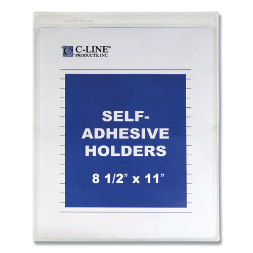 Self-Adhesive Shop Ticket Holders, Super Heavy, 15 Sheets, 8 1/2 x 11, 50/Box