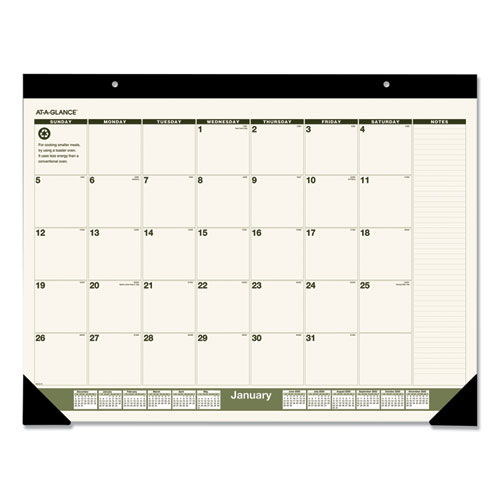 Recycled Monthly Desk Pad, 22 x 17, 2020 | by Plexsupply