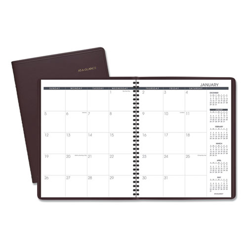 Monthly Planner, 11 x 9, Winestone Cover, 15-Month (Jan to Mar): 2023 to 2024