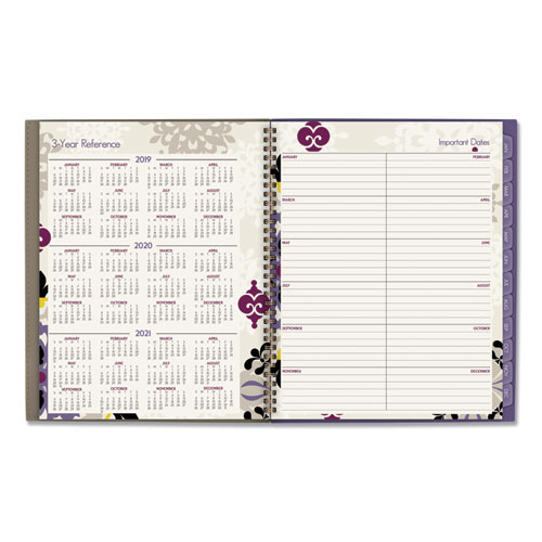 Image of Vienna Weekly/Monthly Appointment Book, Vienna Geometric Artwork, 11 x 8.5, Purple/Tan Cover, 12-Month (Jan to Dec): 2023