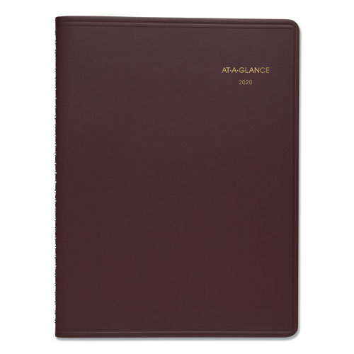 Weekly Appointment Book, 10 7/8 x 8 1/4, Winestone, 2020-2021 | by Plexsupply
