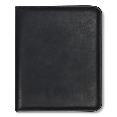 Samsill® Professional Padfolio, Storage Pockets/Card Slots, Writing Pad, Black