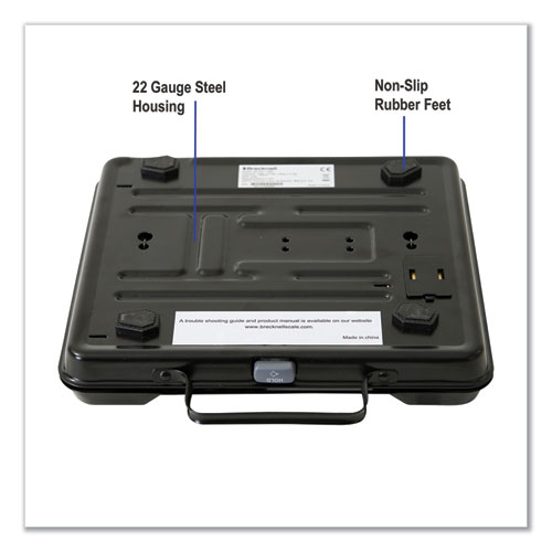 Image of Portable Electronic Utility Bench Scale, 250 lb Capacity, 12.5 x 10.95 x 2.2  Platform