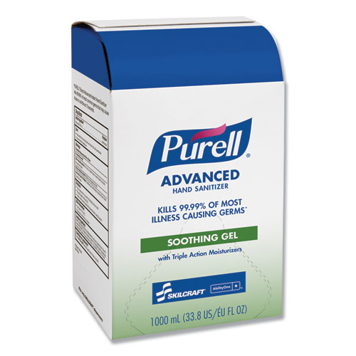8520015223888, PURELL Gel Hand Sanitizer with Aloe, 1000 mL Pouch, 8/Carton
