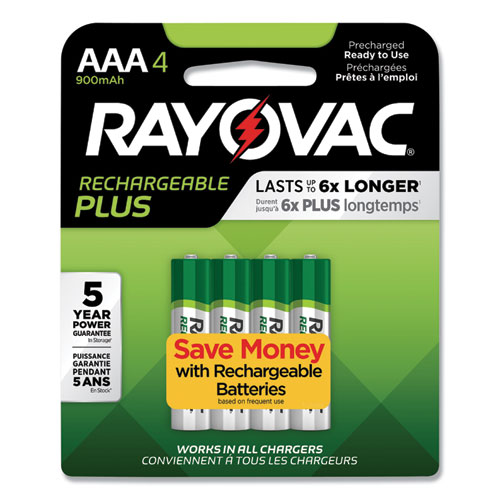 Recharge Plus Nimh Batteries, Aaa, 4/pack