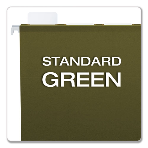 Image of Pendaflex® Ready-Tab Reinforced Hanging File Folders, Letter Size, 1/5-Cut Tabs, Standard Green, 25/Box