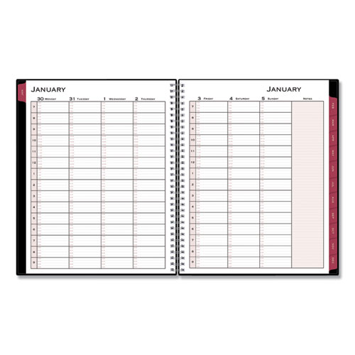 Classic Red Weekly Monthly Appointment Book 15 Min Time Slots Mon Sun 11 X 8 5 Black