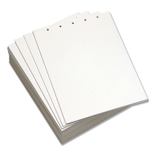 Custom Cut-Sheet Copy Paper, 92 Bright, 5-Hole (5/16") Top Punched, 20 lb Bond Weight, 8.5 x 11, White, 500/Ream