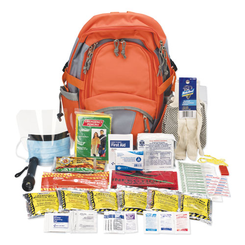 Emergency Preparedness First Aid Backpack, XL, 63 Pieces, Nylon Fabric