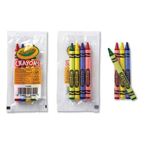 Classic Color Cello Pack Party Favor Crayons, 4 Colors/Pack, 360  Packs/Carton