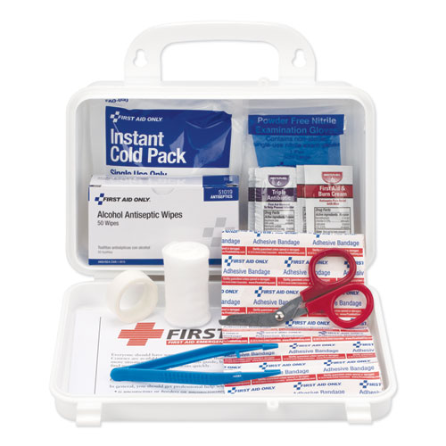 Image of First Aid Kit for Use by Up to 25 People, 113 Pieces, Plastic Case