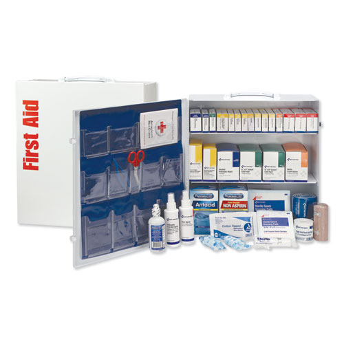 ANSI 2015 Class A+ Type I and II Industrial First Aid Kit 100 People, 676 Pieces, Metal Case