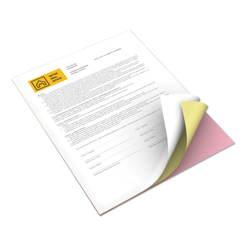Image of Revolution Carbonless 3-Part Paper, 8.5 x 11, White/Canary/Pink, 5,000/Carton