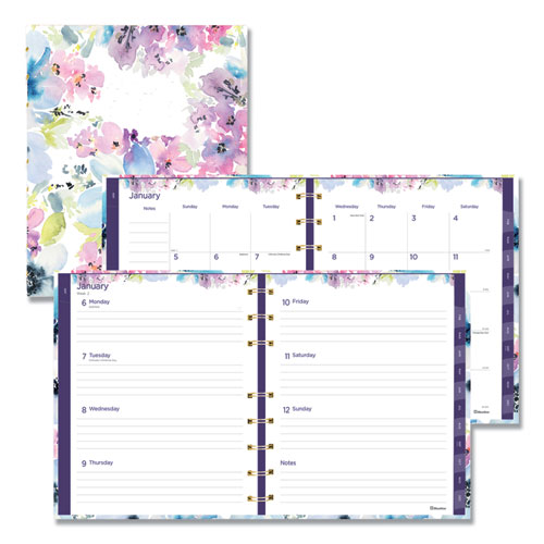 Blueline® MiracleBind Weekly/Monthly Planner, 8 x 5, Floral, 2022