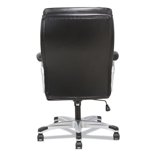 Image of 3-Fifteen Executive High-Back Chair, Supports Up to 225 lb, 20" to 24.8" Seat Height, Black Seat/Back, Chrome Base