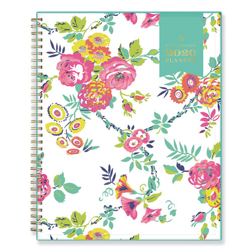 Day Designer CYO Weekly/Monthly Planner, 11 x 8.5, White/Floral, 2022