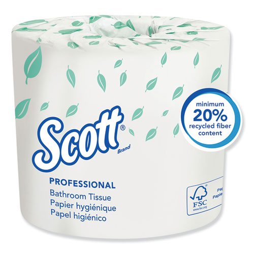ESSENTIAL STANDARD ROLL BATHROOM TISSUE, SEPTIC SAFE, 2-PLY, WHITE, 550 SHEETS/ROLL