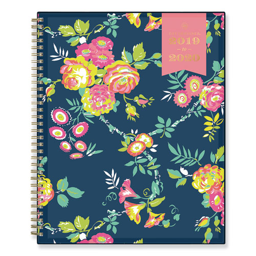 Day Designer Academic Year CYO Weekly/Monthly Planner, 11 x 8.5, Navy/Floral, 2022-2023