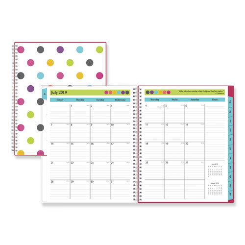 TEACHER DOTS ACADEMIC YEAR CYO WEEKLY/MONTHLY PLANNER, 11 X 8.5, ASSORTED, 2020-2021