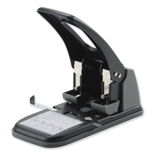 Image of Swingline® 100-Sheet High Capacity Two-Hole Punch, Fixed Centers, 9/32" Holes, Black/Gray
