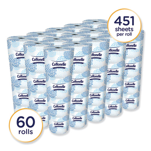 Image of 2-Ply Bathroom Tissue for Business, Septic Safe, White, 451 Sheets/Roll, 60 Rolls/Carton