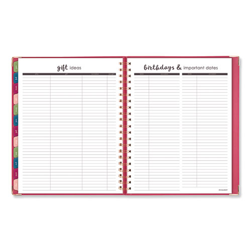 Image of Harmony Weekly/Monthly Hardcover Planner, 11 x 8.5, Berry Cover, 13-Month (Jan to Jan): 2023 to 2024